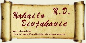 Mahailo Divjaković vizit kartica